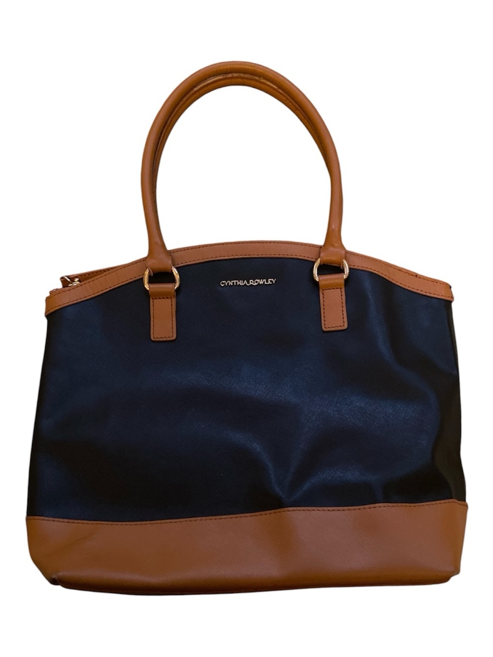 Cynthia Rowley Black and Tan Two-Tone Leather Bag